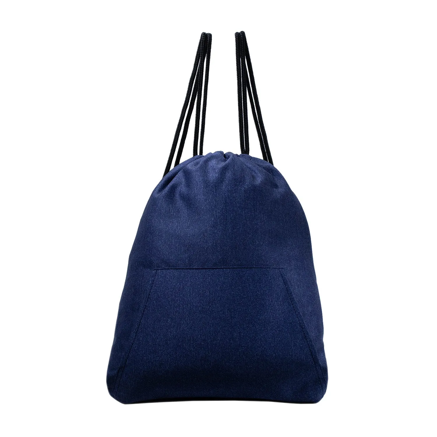 16" Stretchy Drawstring Wholesale Backpack in Navy Blue - Bulk Case of 50