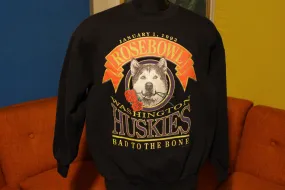 1992 Rosebowl Sweatshirt Washington State Huskies Bad To The Bone Vintage Seattle