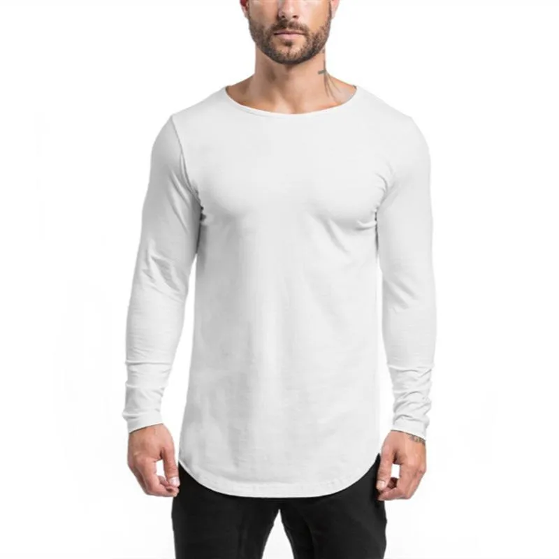 2020 Autumn And Winter Muscle Aesthetic Sports T-Shirt Fitness Running Top Cotton Round Neck Long Sl