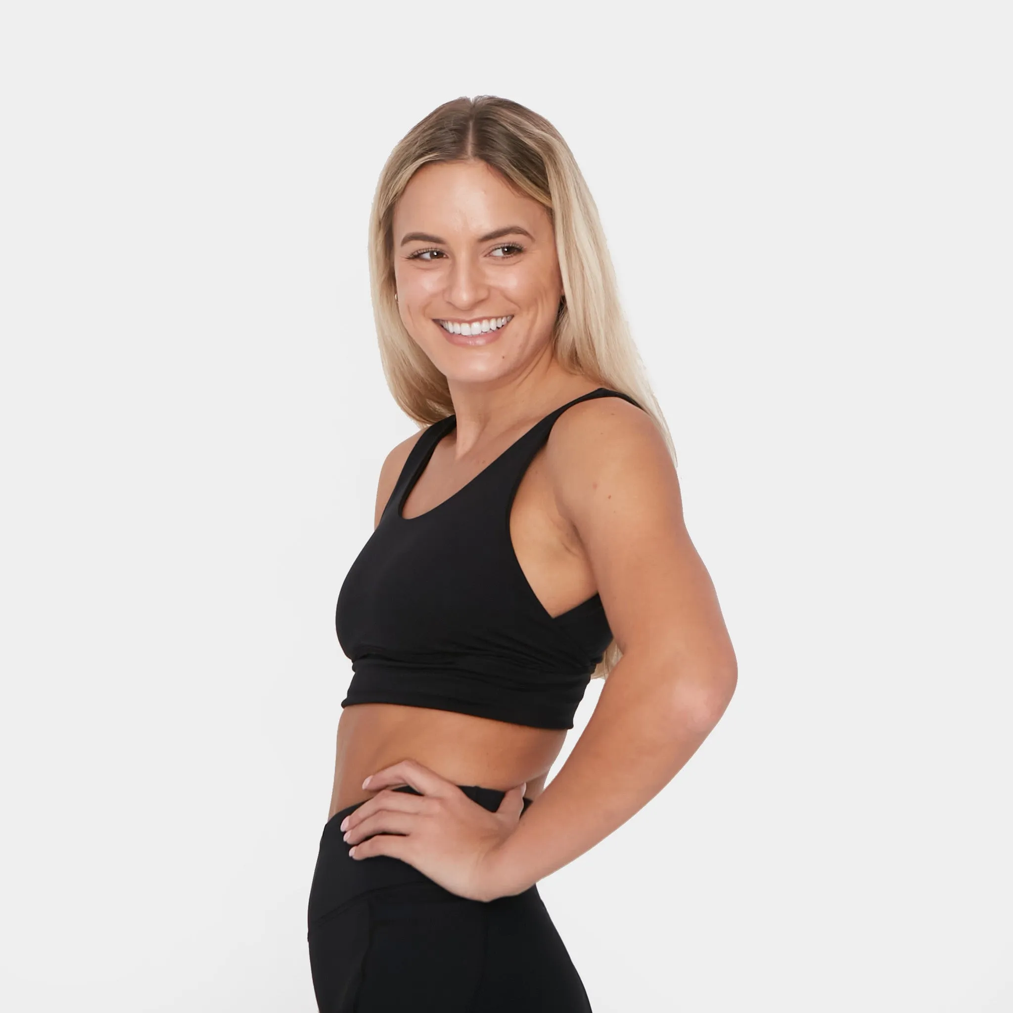 4-in-1 Salutation Sports Bra - Black - FINAL SALE