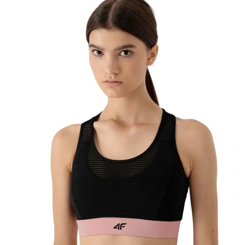 4F Womens Sports Bra - Black/Pink