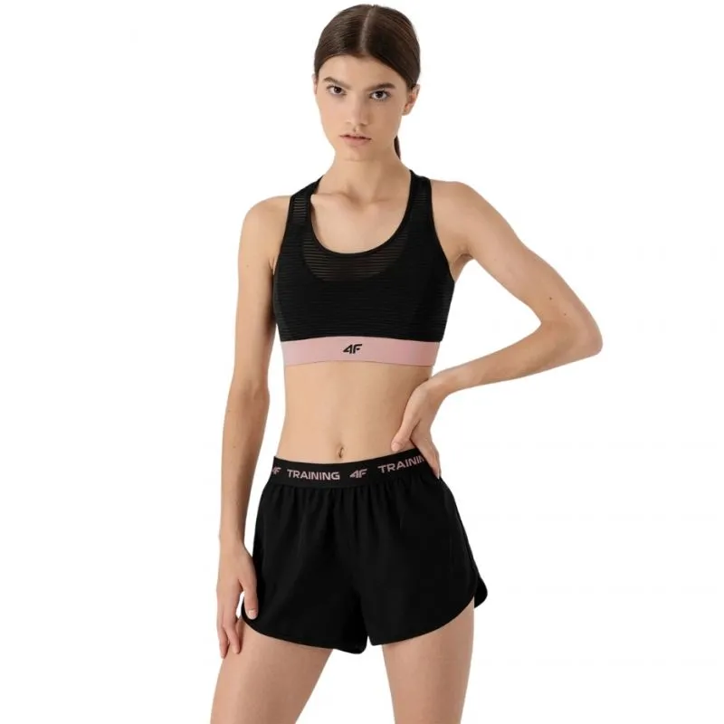 4F Womens Sports Bra - Black/Pink