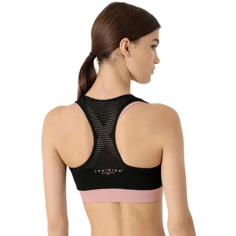 4F Womens Sports Bra - Black/Pink