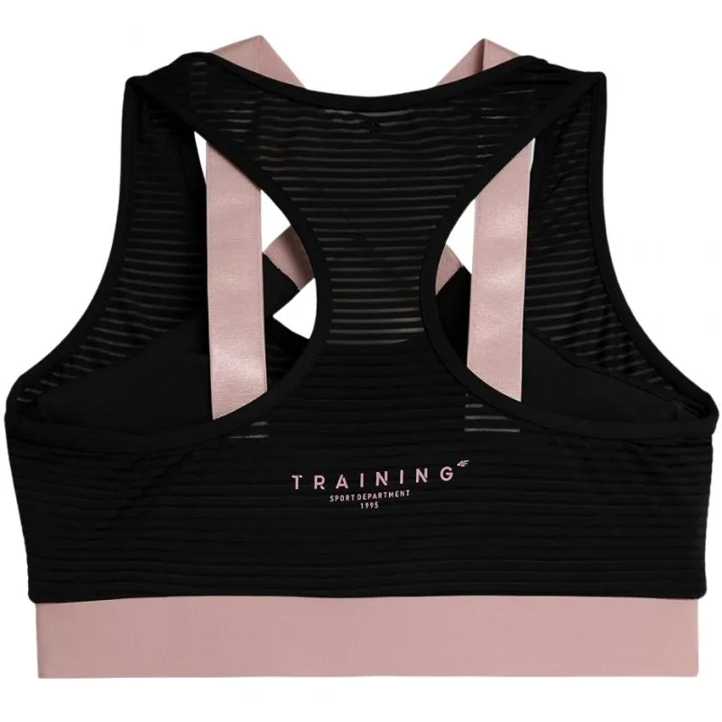 4F Womens Sports Bra - Black/Pink