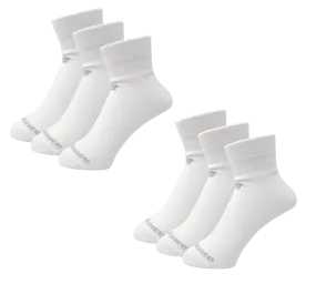 6 Pack Performance Cotton Flat Knit Ankle Socks