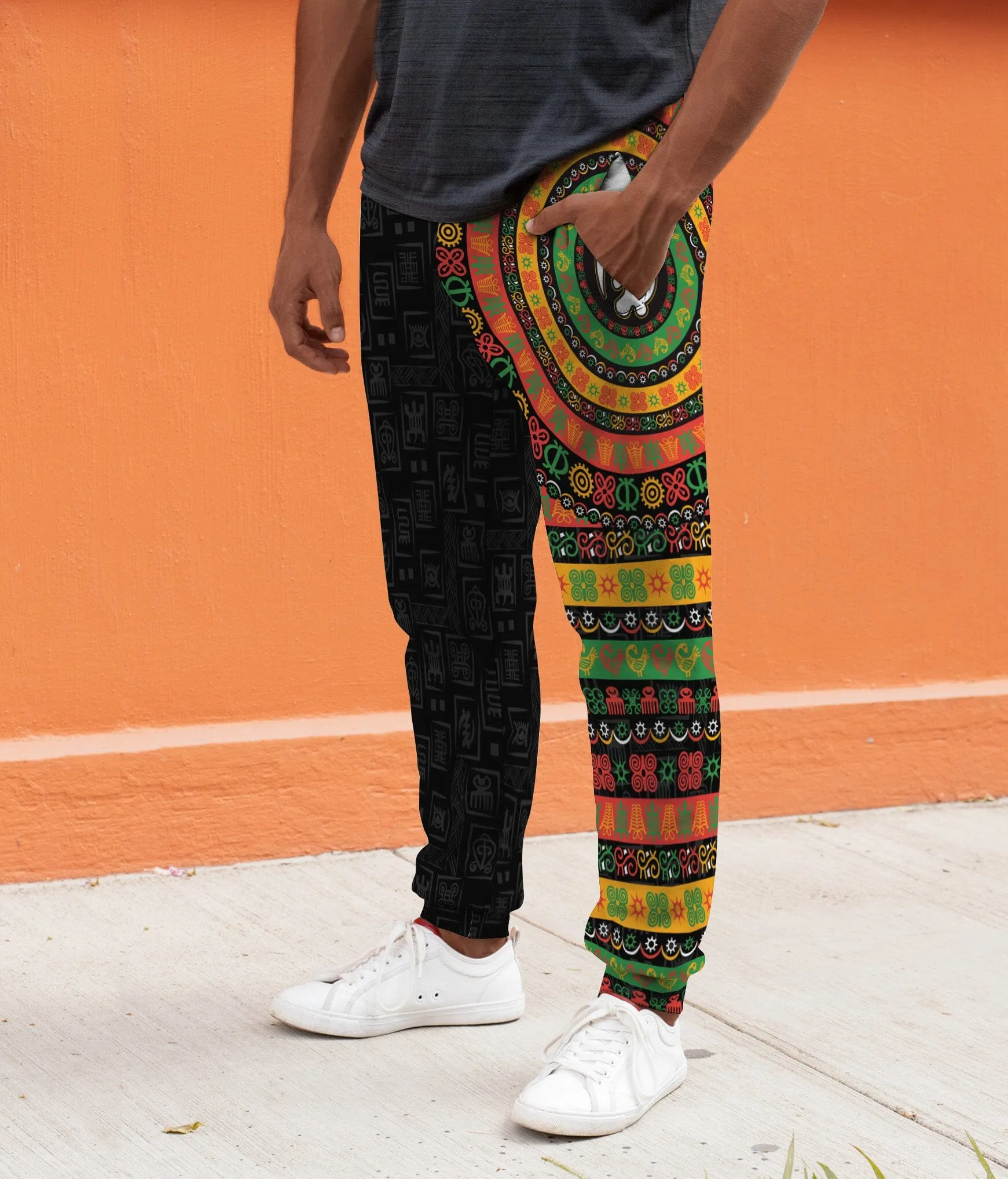 Adinkra Symbols Print Joggers