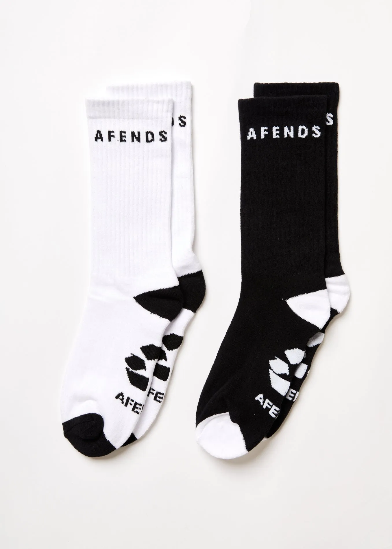 AFENDS Unisex Contrast - Socks Two Pack - Multi