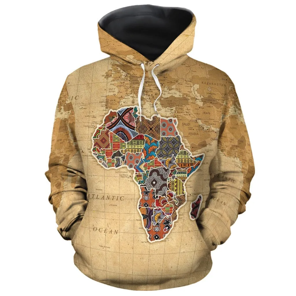 Africa On World Map All-over Hoodie and Joggers Set