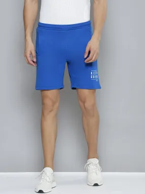 Alcis Men Blue Slim Fit Training or Gym Sports Shorts