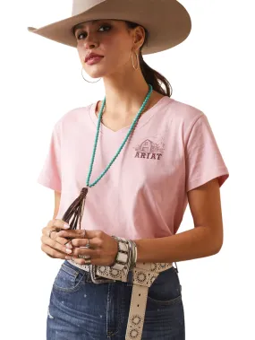 Ariat 10043410 Womens Real Grazin Tee Coral Blush