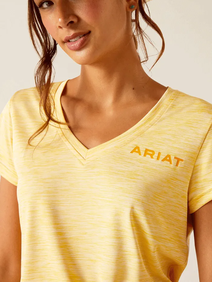 Ariat 10048738 Womens Laguna Logo Top Jojoba Yellow