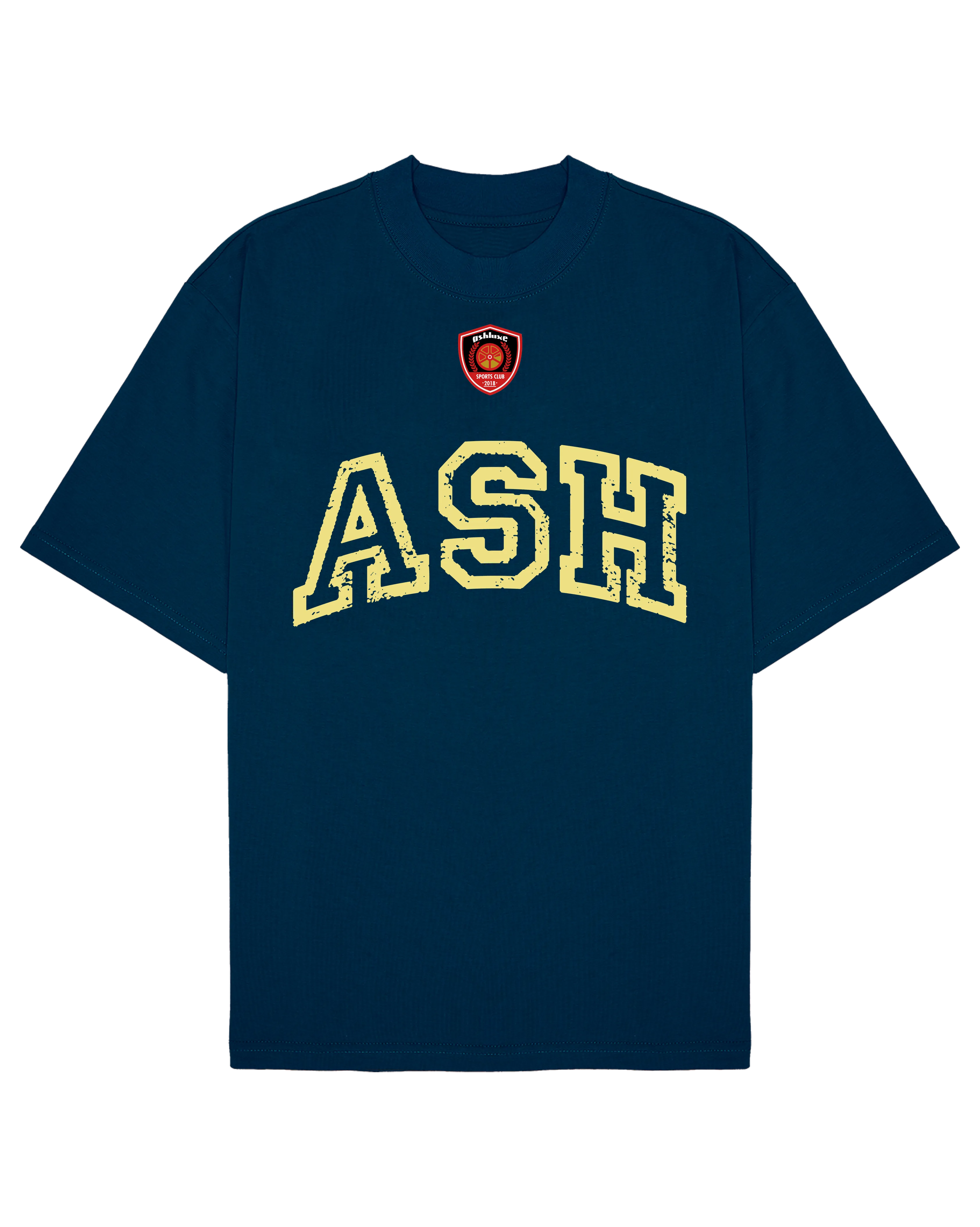 Ashluxe ASH Logo Sports Jersey Navy Blue