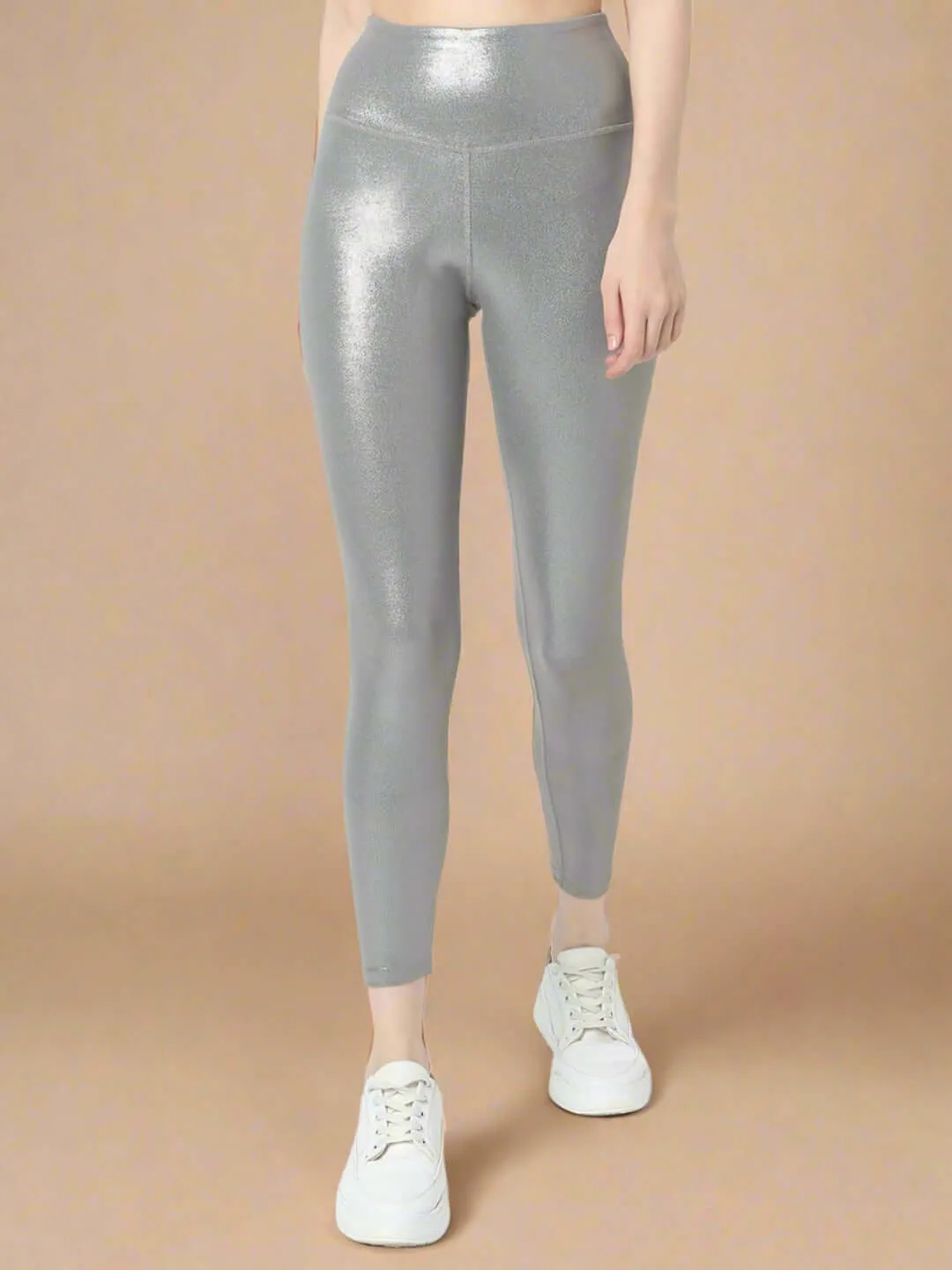 Ath Track Gloss Leggings Shiny Grey