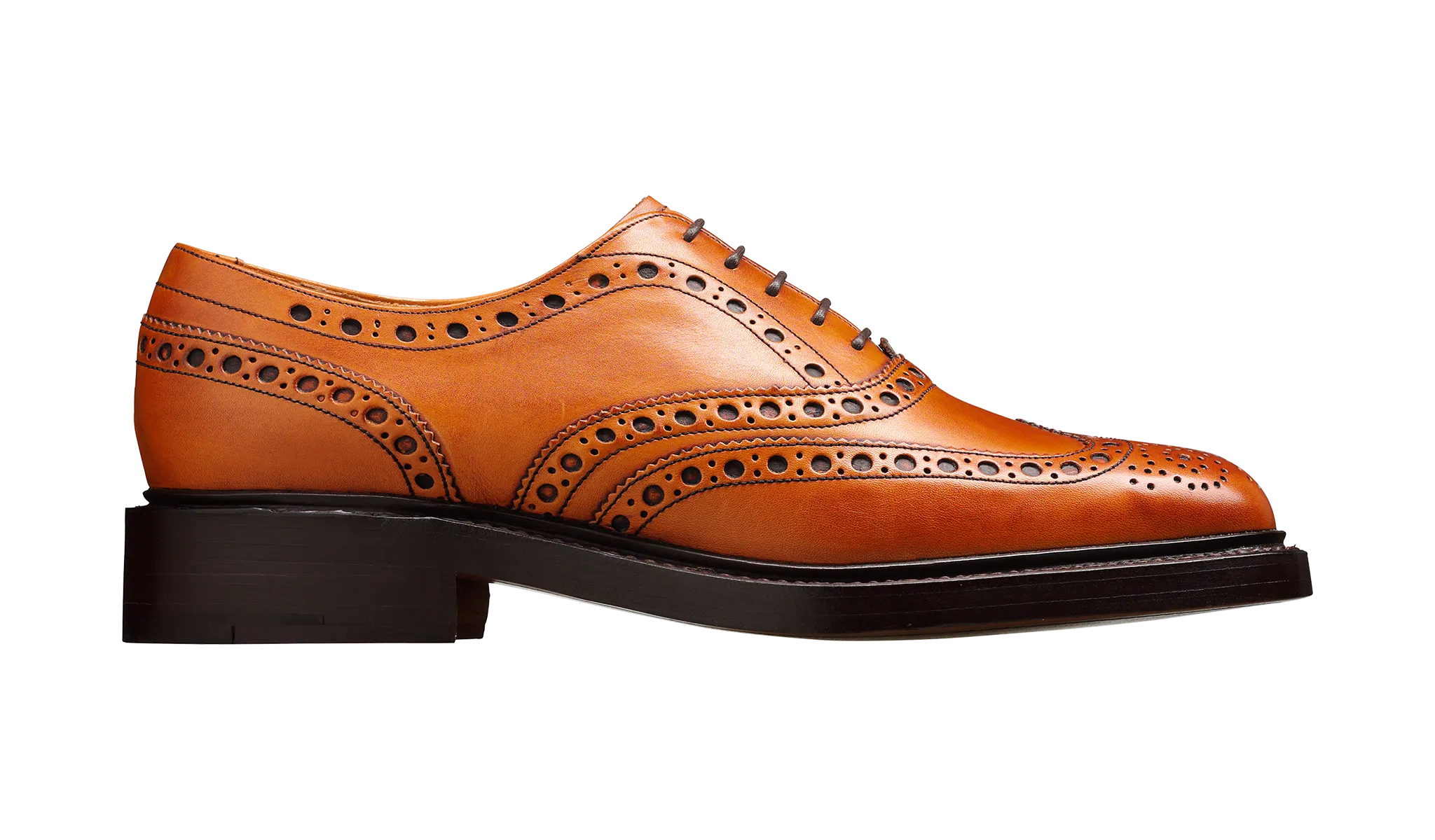 Barker Westfield  Full Brogue Calf Leather Shoe-  Cedar Calf