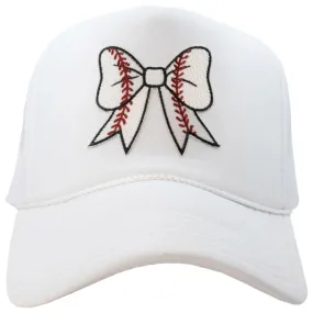 Baseball Bow Patch Trucker Hat By Katy Did