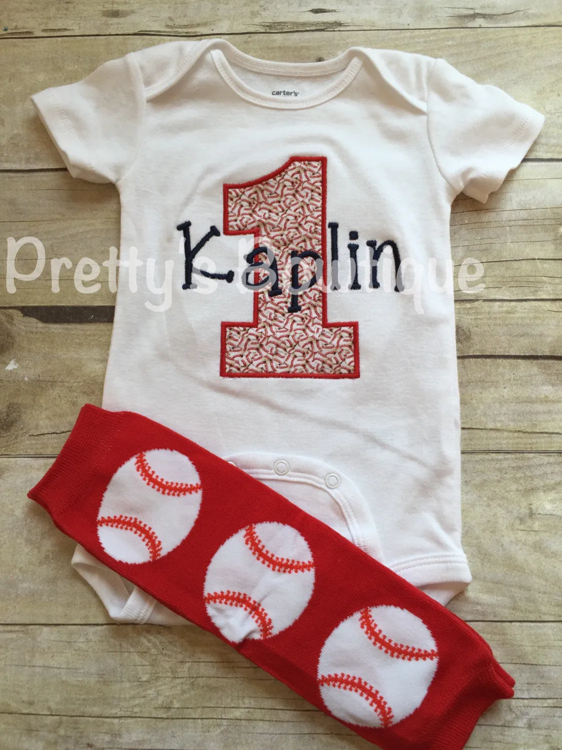 Baseball Theme Birthday Shirt and legwarmers - Birthday shirt with age - Baseball personalized with name in navy blue - Boys Baseball Shirt