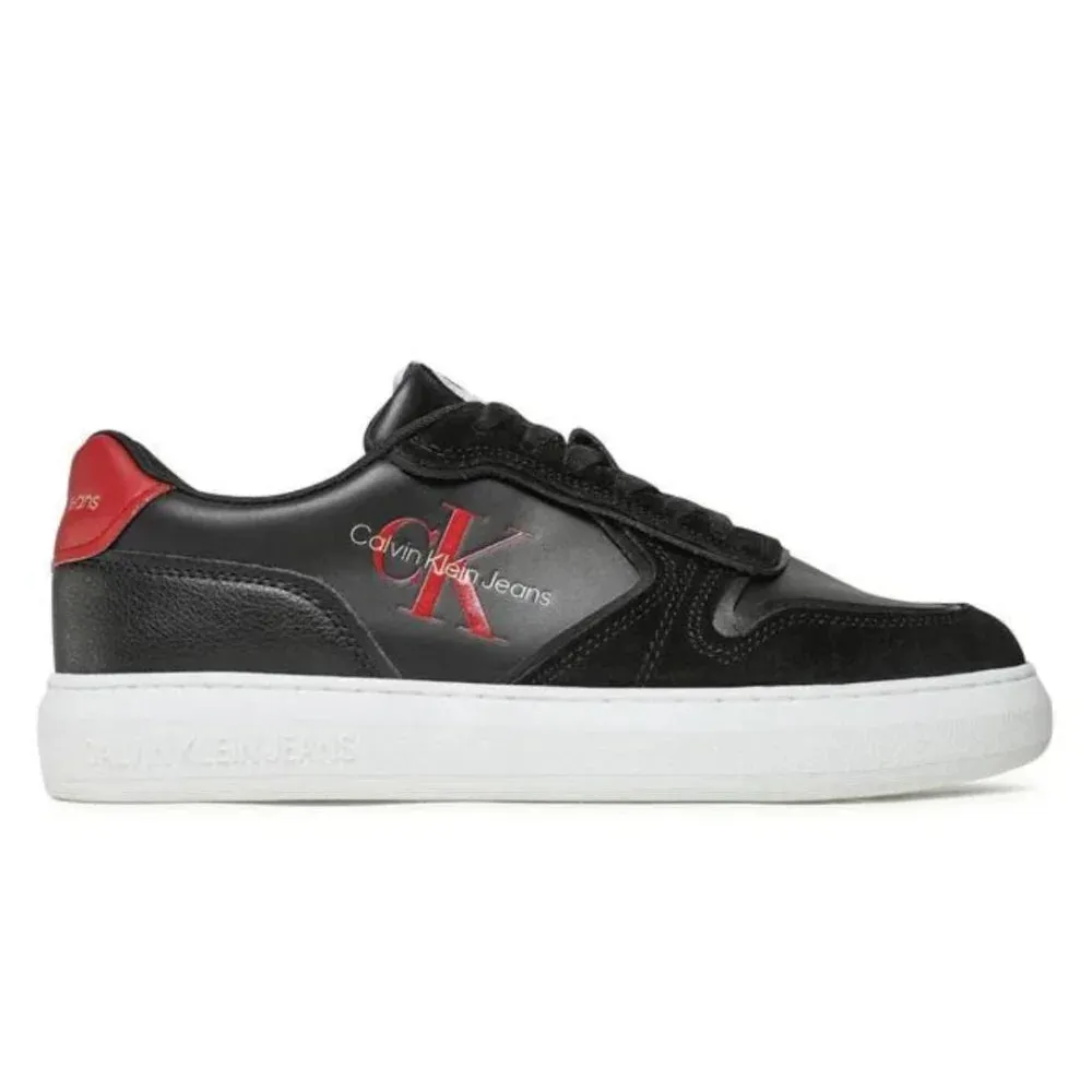 Calvin Klein Jeans Casual Cupsole Fluo Contrast Trainer YM0YM00605-BLKRED