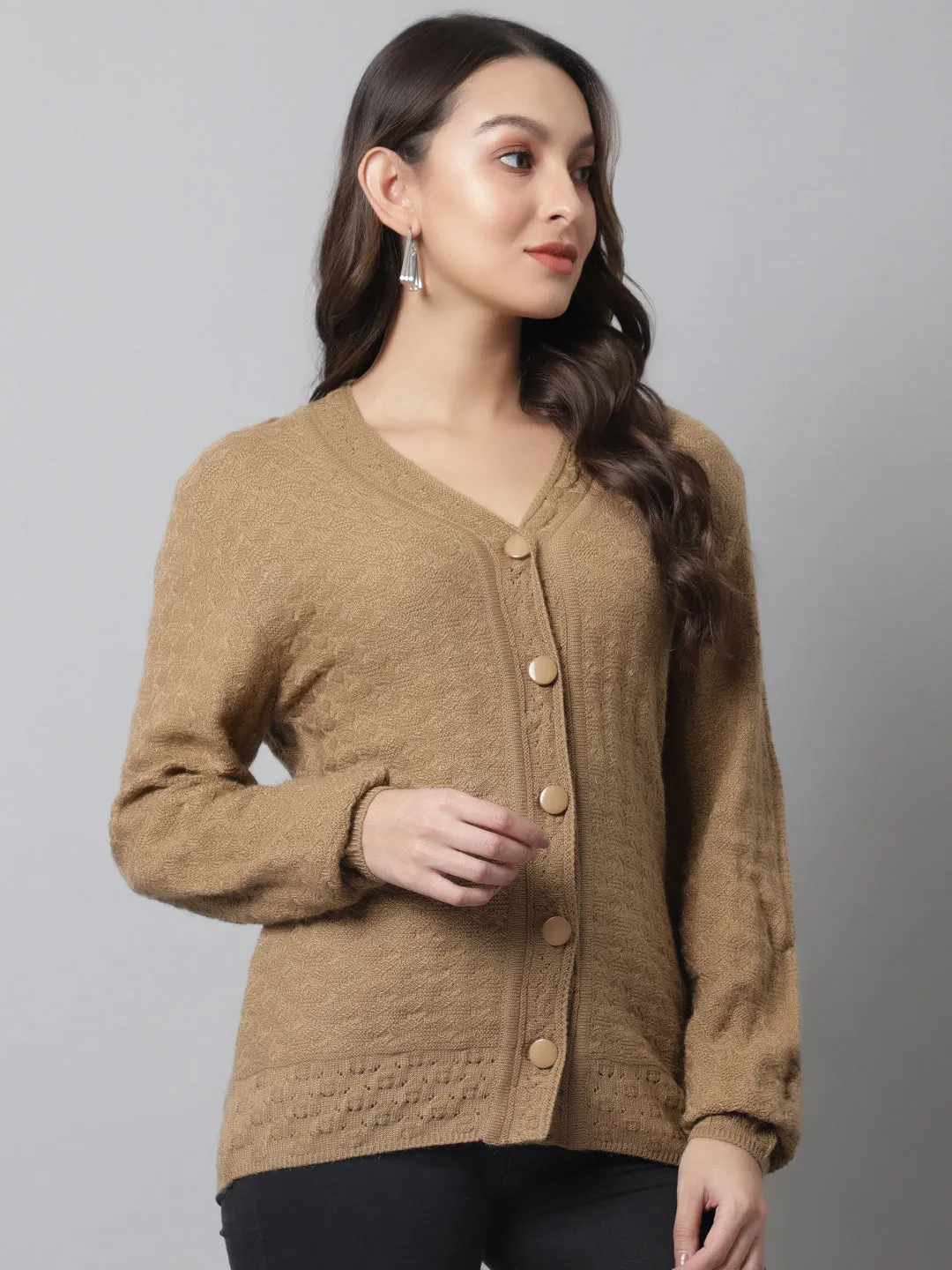 Cantabil  Women Beige Sweater