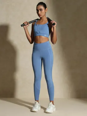 Cerulean Yoga Strap Back Bra & Aura Leggings