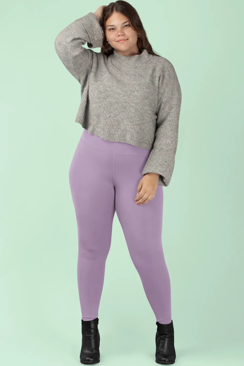 CLASSIC HIGH WAISTED LEGGINGS (Dark Purple)