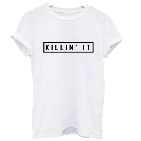 Cute Killing It Printed Tee Shirt Womens