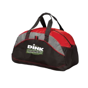 Dink Responsibly | Pickleball Sports Duffel | Medium Size Court Bag