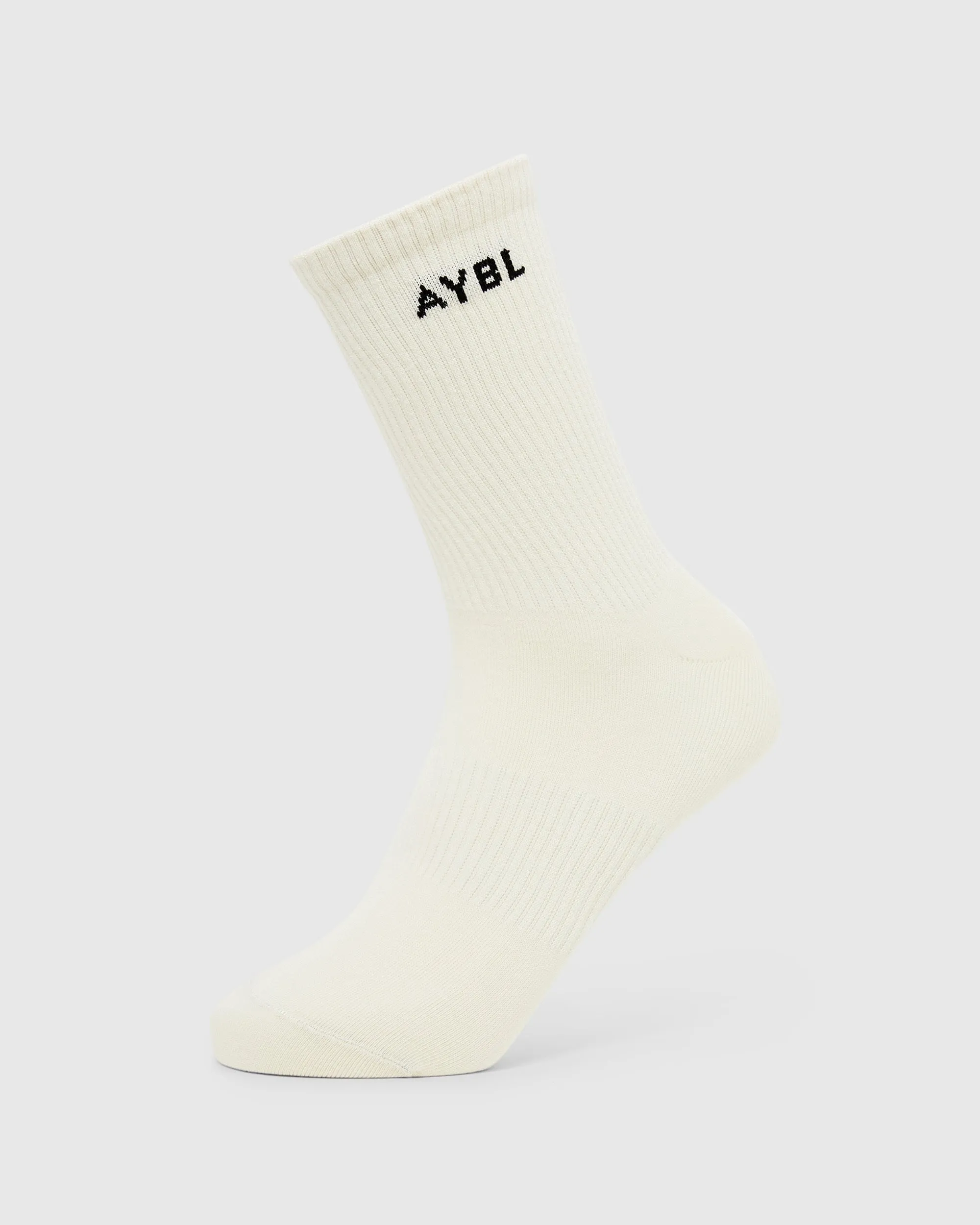 Everyday Crew Socks (3 Pack) - Black/White/Cream