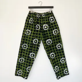 Fahari Bazaar | Lazy Pants in White Daisy on Green Print