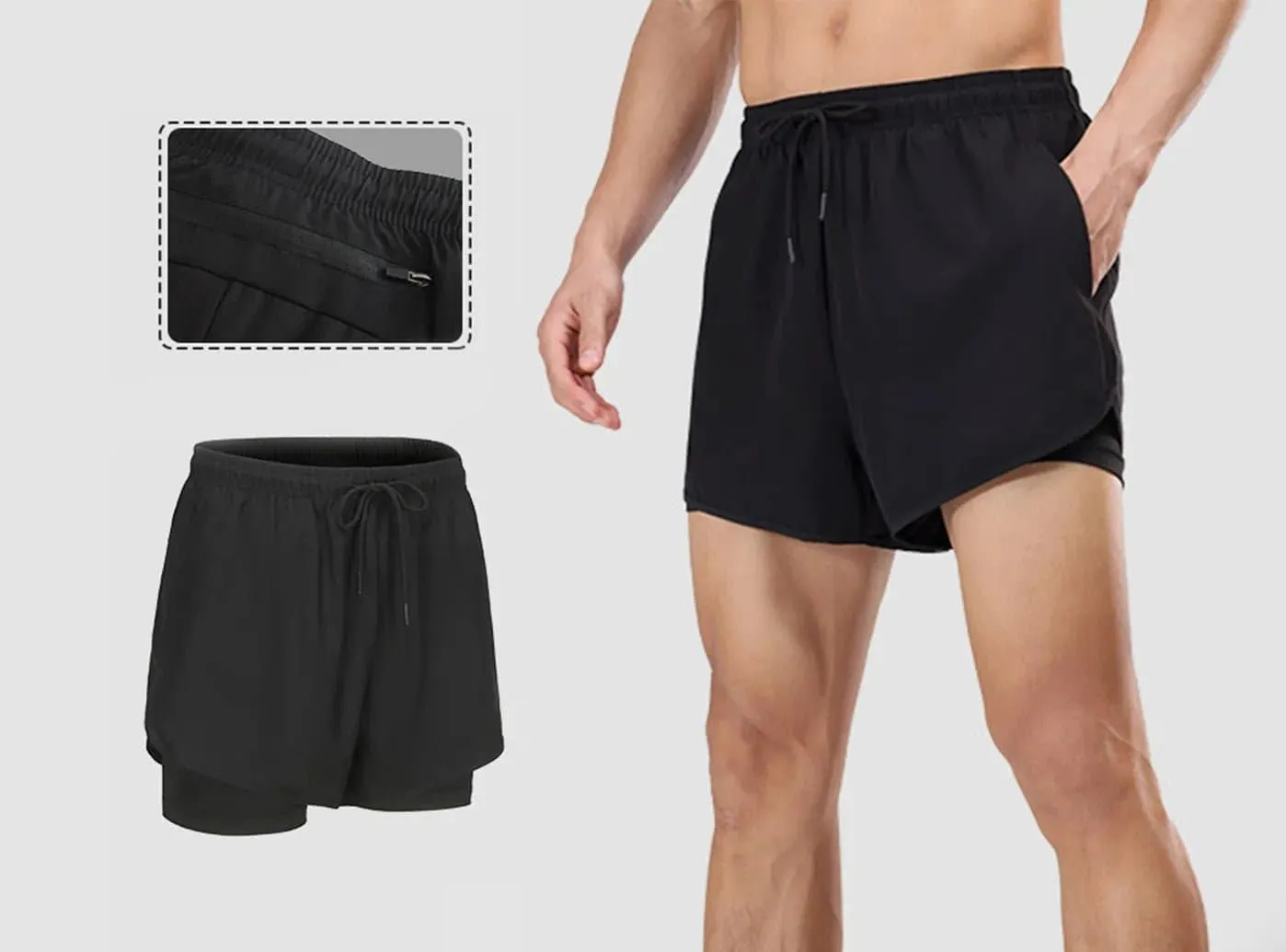 FitVille QuickDry Sports Shorts V3