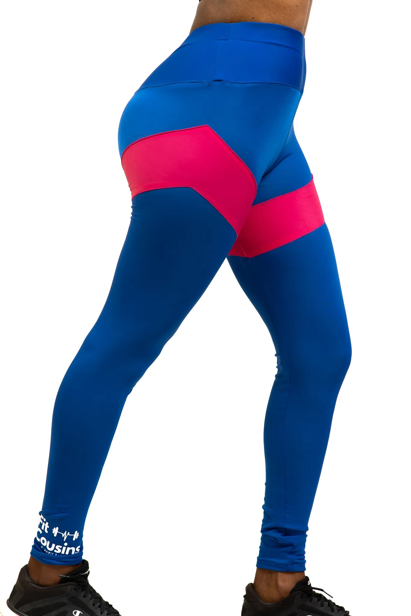 Flirty Trendy Pink and Blue Gym Outfit Set for ladies - Long Sleeves - FULL SET