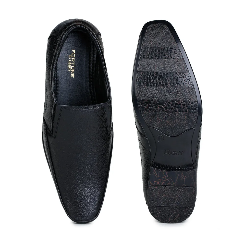 Fortune (Black) Classic Loafer Shoes For Men HOL-15 By Liberty