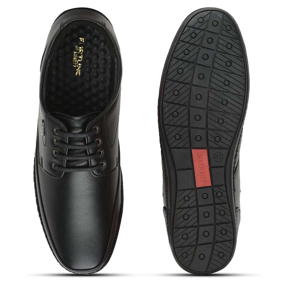 Fortune (Black) Formal Lace Up Shoes For Men ER-61 By Liberty