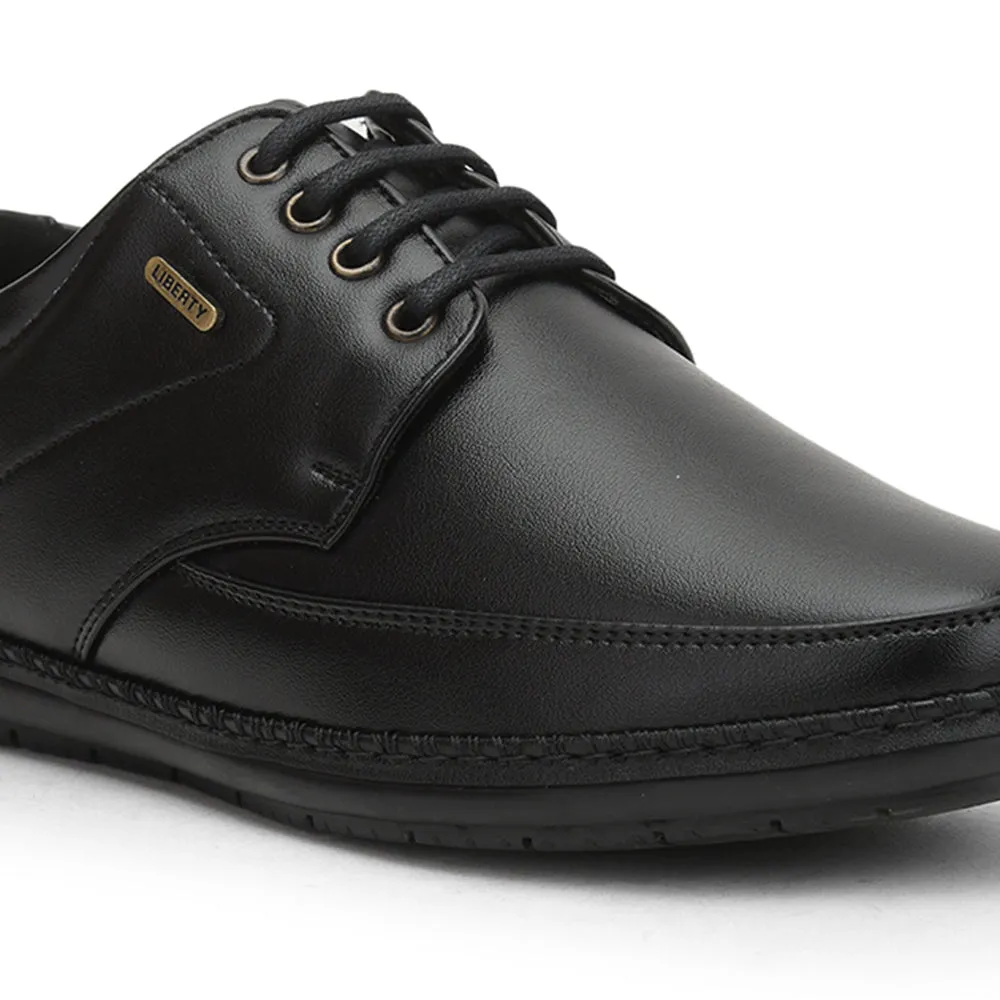 Fortune (Black) Formal Lace Up Shoes For Men ER-61 By Liberty