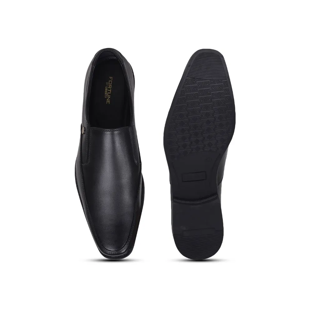 Fortune By Liberty Men LB31-02E Black Formal Non Lacing Shoes