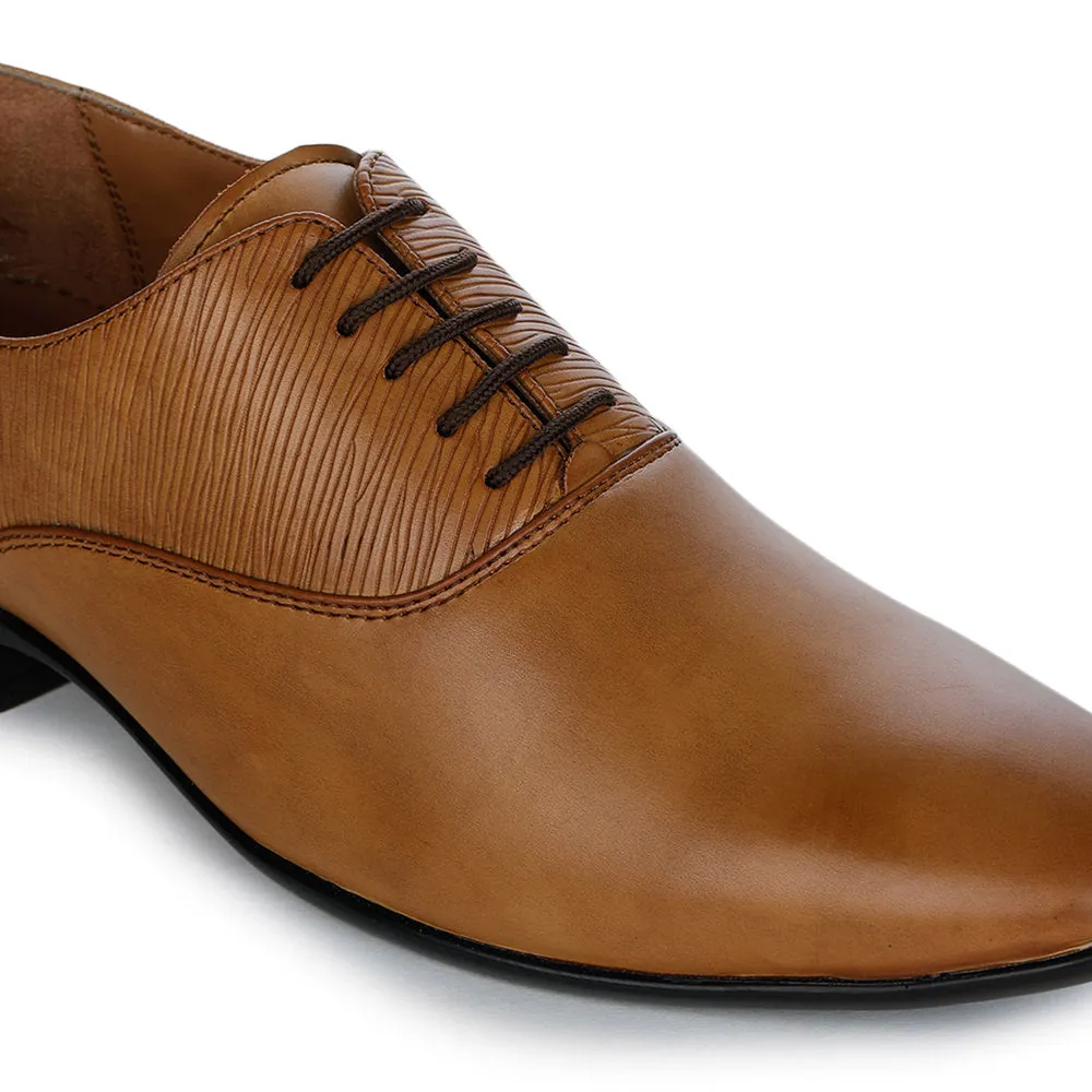 Fortune (Tan) Derby Shoes For Men FDY-109 By Liberty