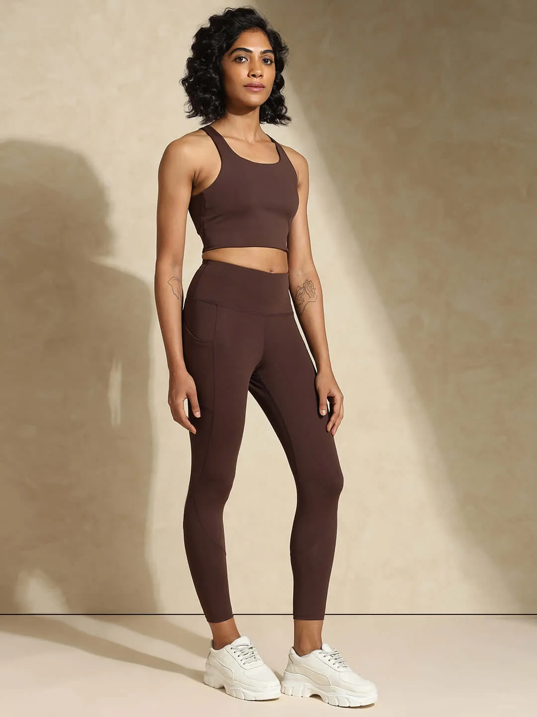 High Impact Action Bra & Aura Leggings Java