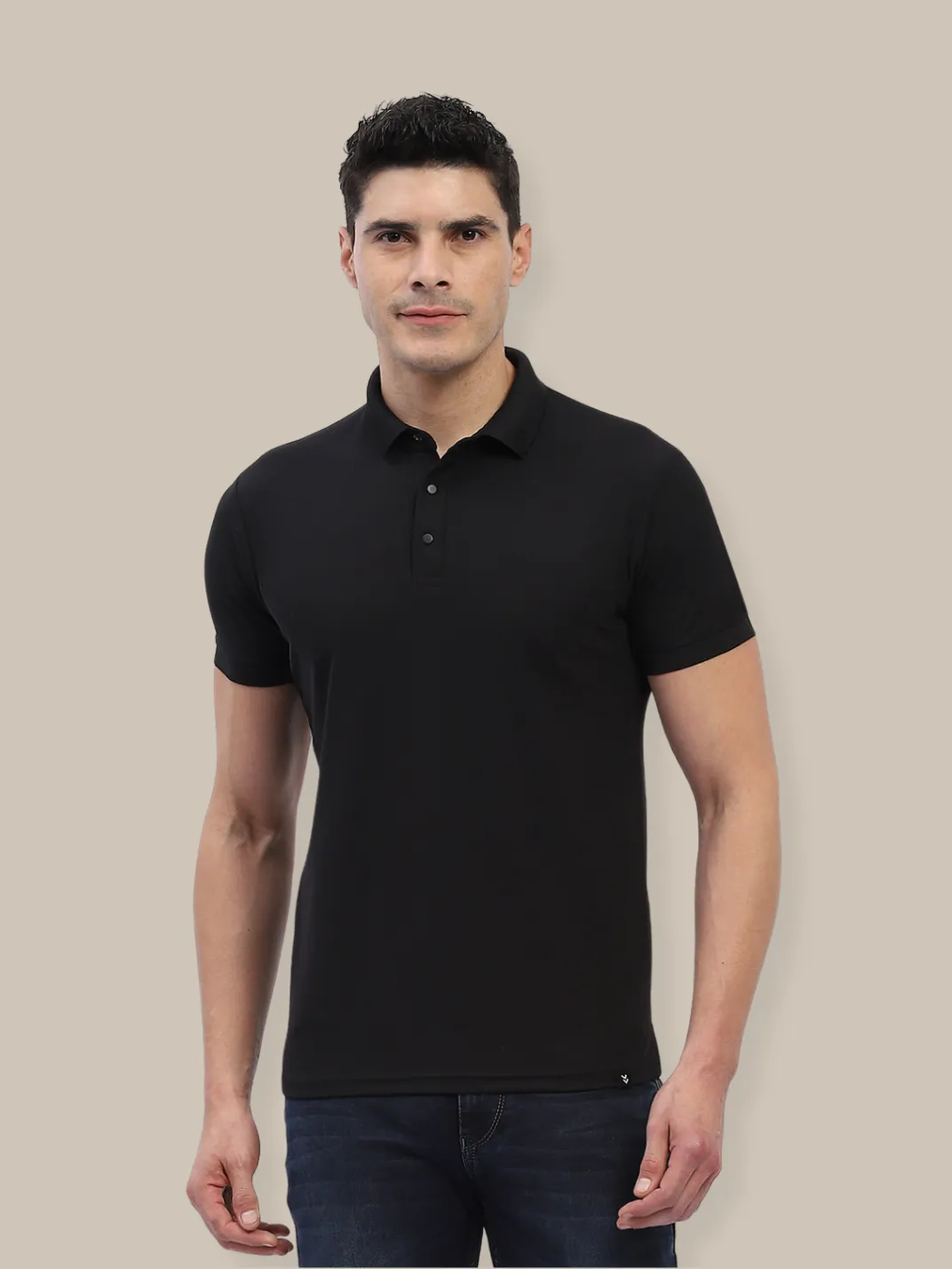 Hummel Jaye Men Black B2B Poly Polo