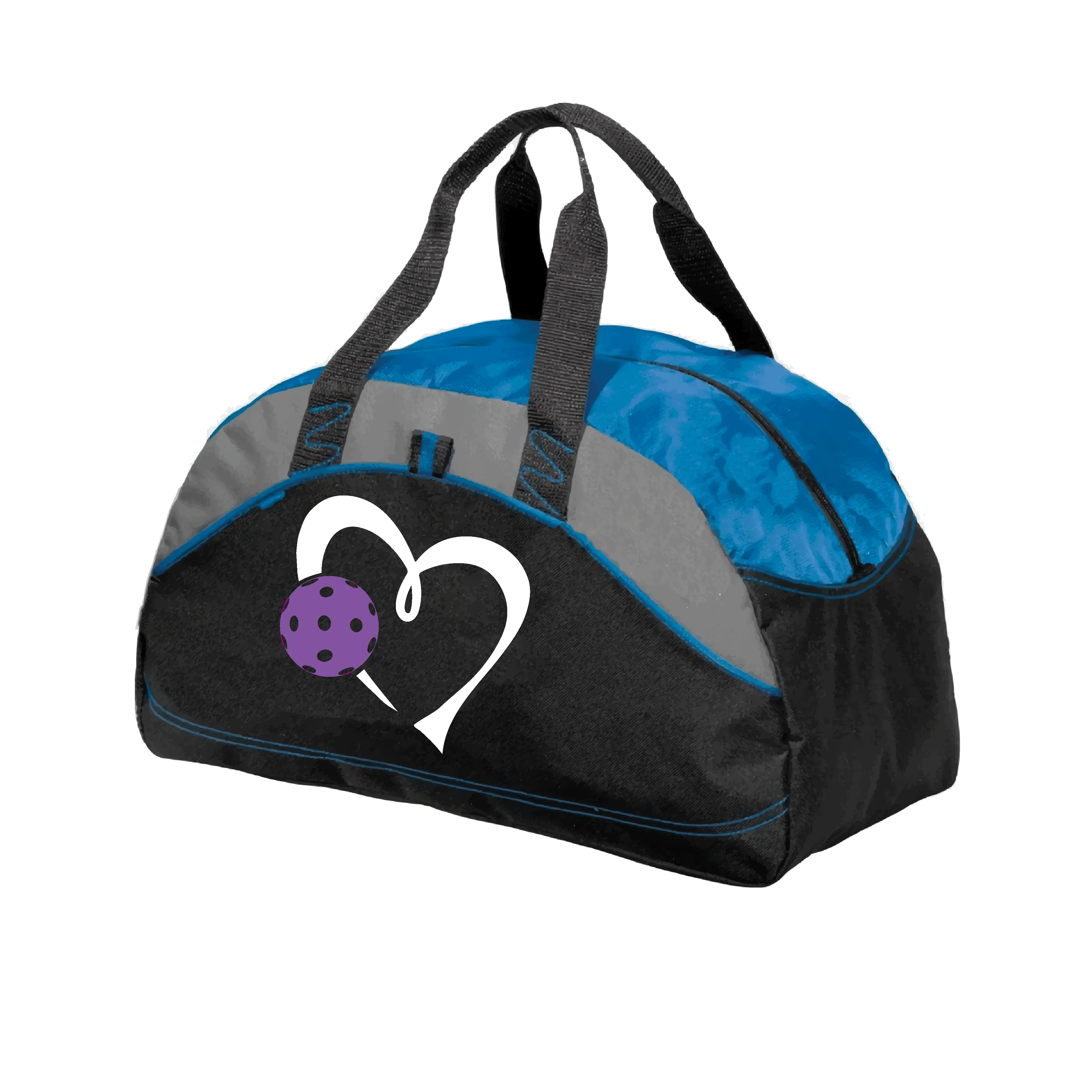 Love Pickleball Heart (Purple) | Pickleball Sports Duffel | Medium Size Court Bag