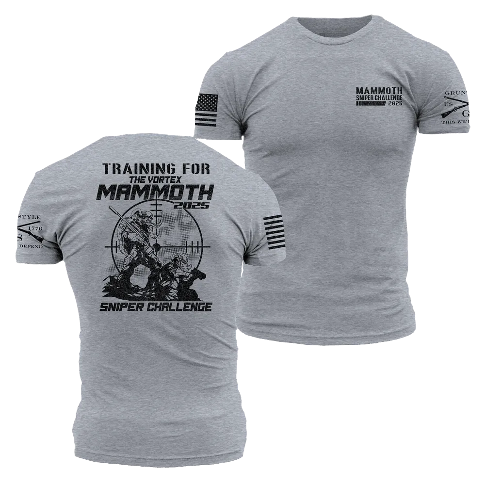 Mammoth Sniper Challenge 2025 Training T-Shirt - Dark Heather Gray