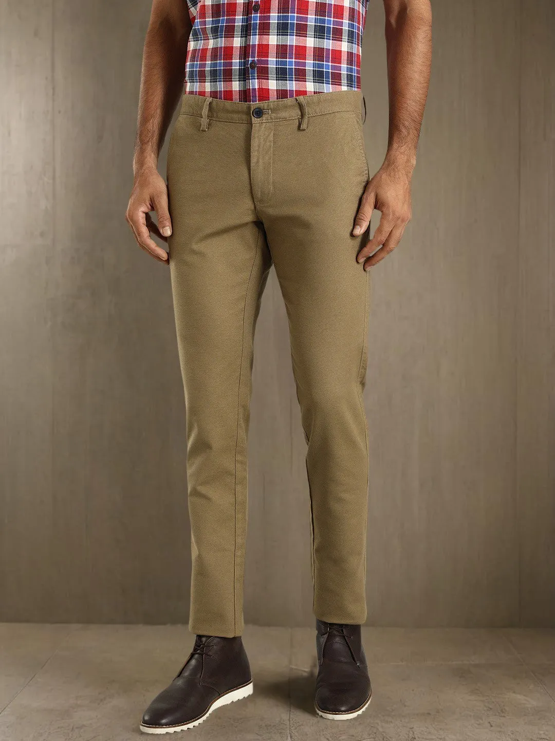 Men Brooklyn Fit Cotton Stretch Trouser