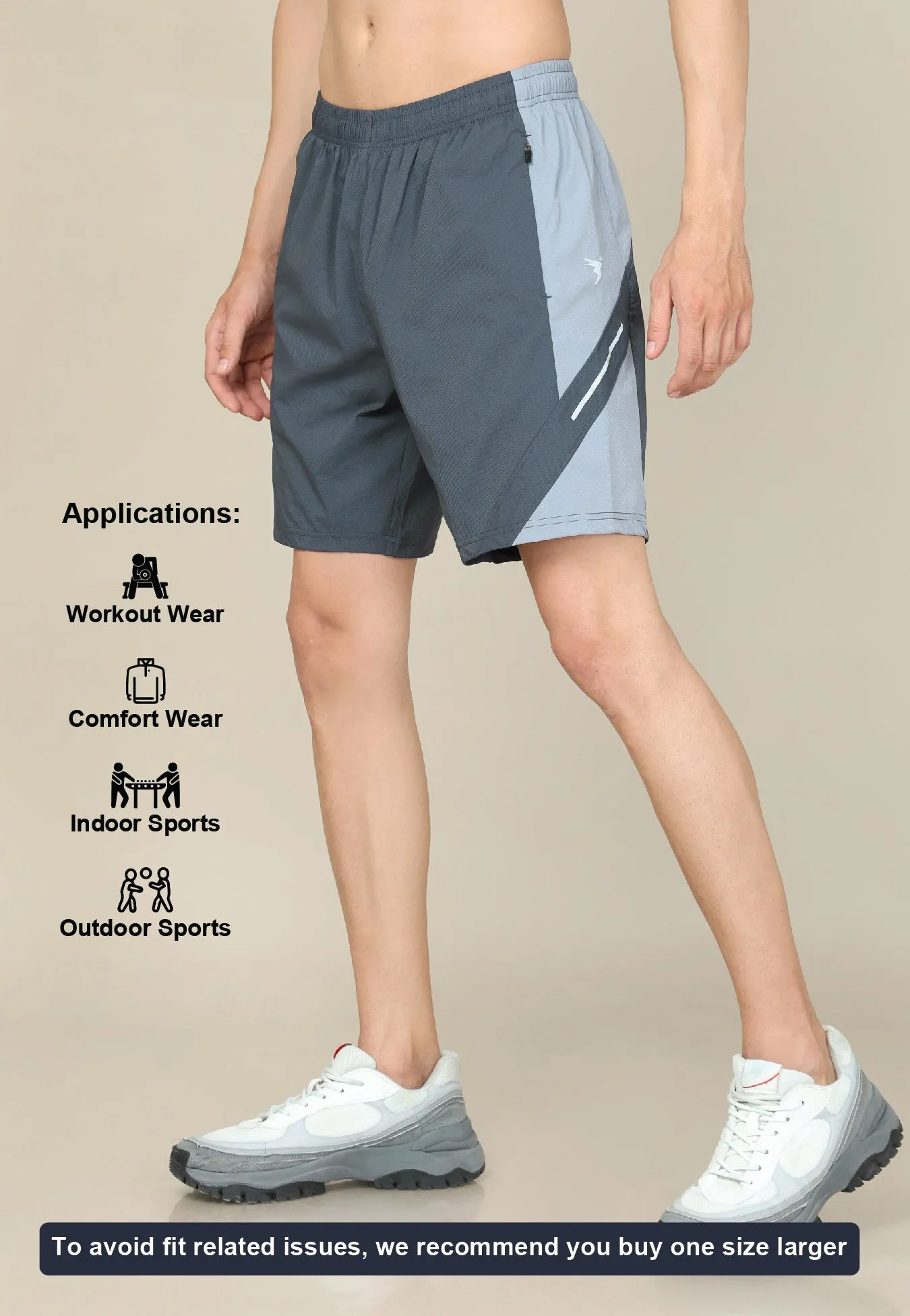 Men Colorblock Slim Fit Shorts with Lytra