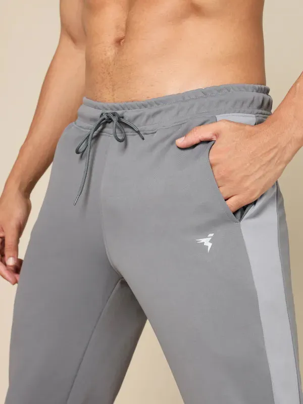 Men Colorblock Slim Fit Trackpants with ELASTO PLUS