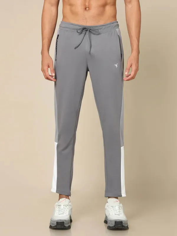 Men Colorblock Slim Fit Trackpants with ELASTO PLUS