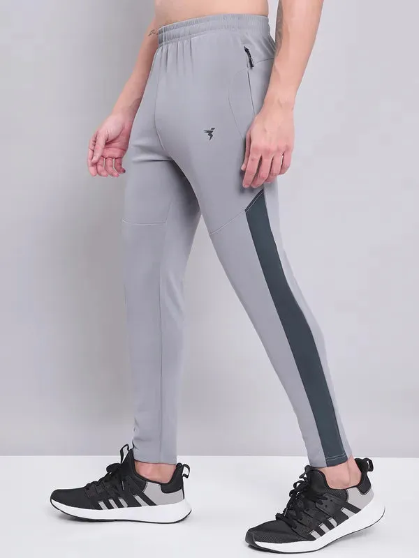 Men Colorblock Slim Fit Trackpants with TECHNO DRY