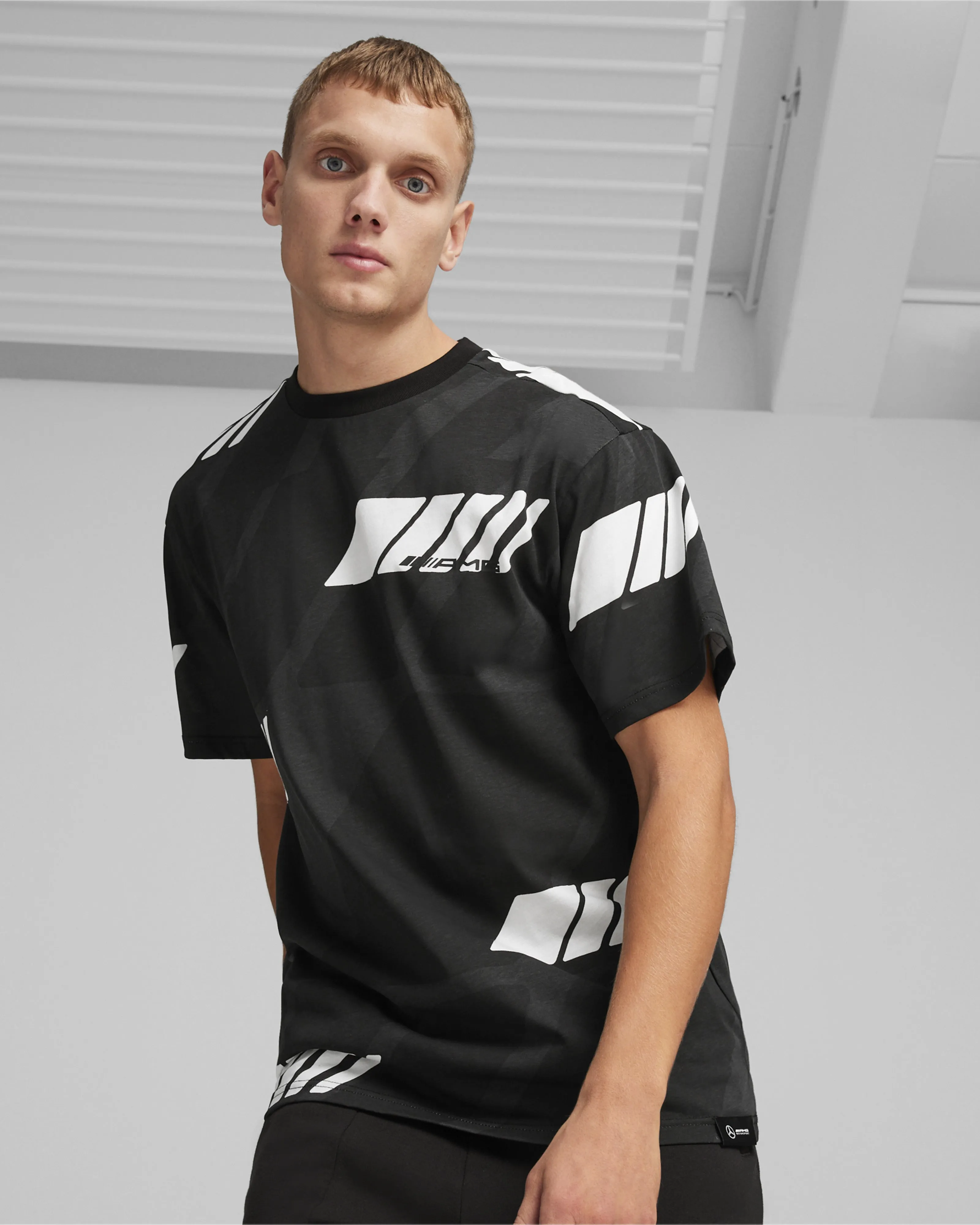 Mens Puma AMG Statement AOP Tee Black