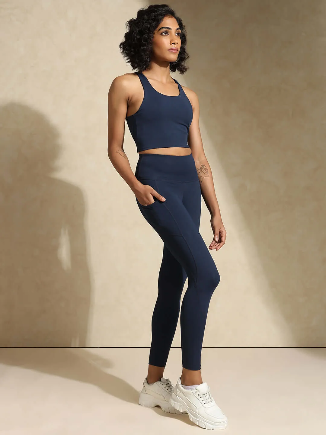 Navy High Impact Action Bra & Aura Leggings