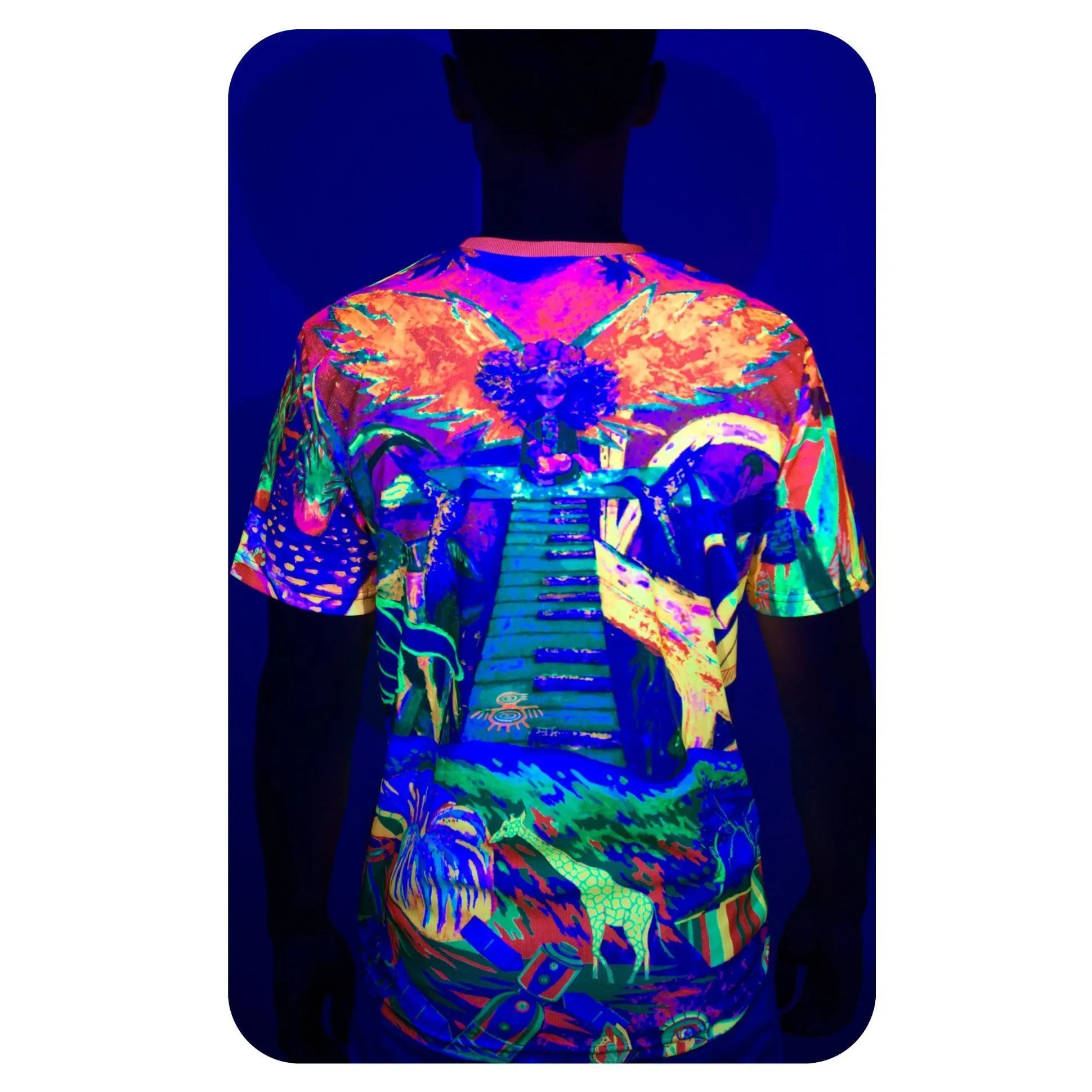 Neon Element T Shirt Glow in UV Fluorescent Ulia And Team