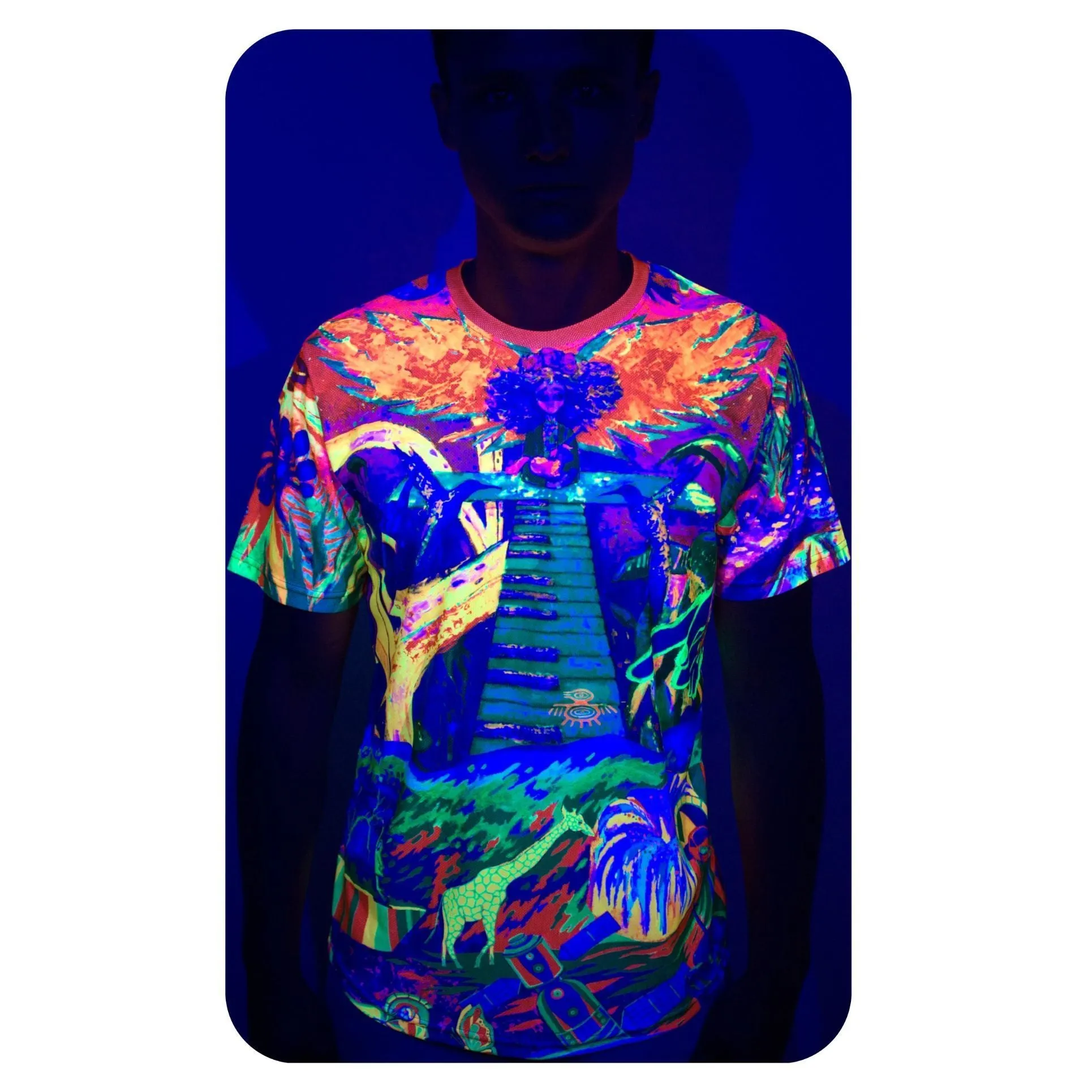 Neon Element T Shirt Glow in UV Fluorescent Ulia And Team