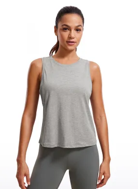 Pima Cotton Crop Tank Round Neck