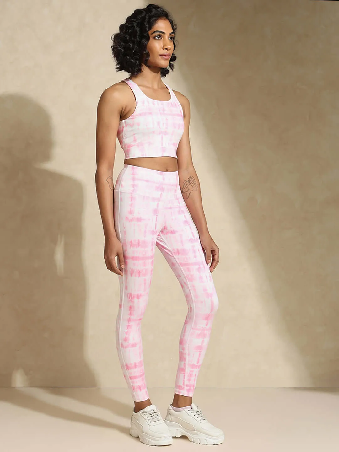 Pink Shibori High Impact Action Bra & Luxe Leggings